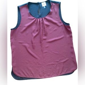 Ann Klein - Burgundy Dress Top - Size 14